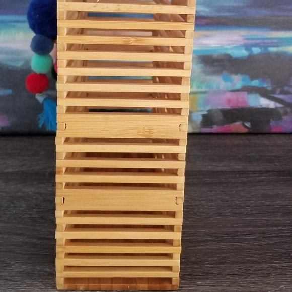 New Medium Slender Square Wooden Purse - Picture 3 of 6